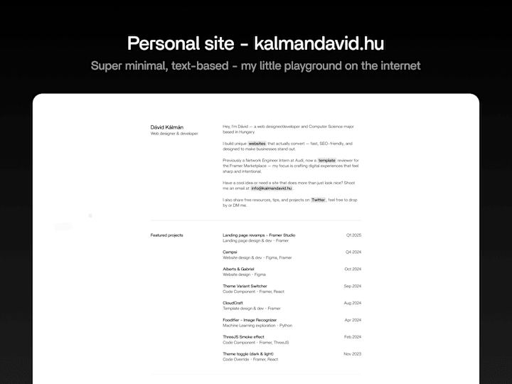 Cover image for Personal Website