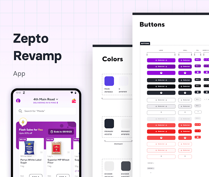 Cover image for Zepto consumer app revamp and design system