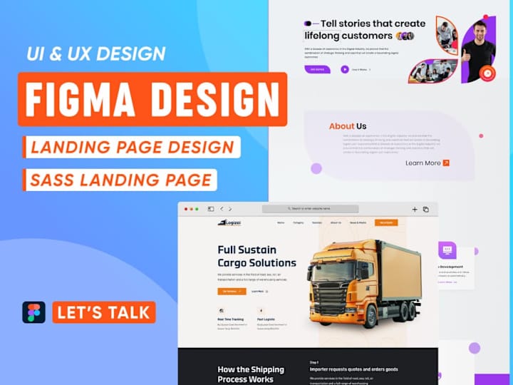 Cover image for I will do Figma Designer for landing page design, Figma Landing 