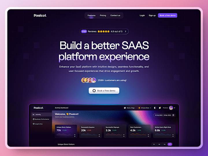 Cover image for SaaS Landing Page Design