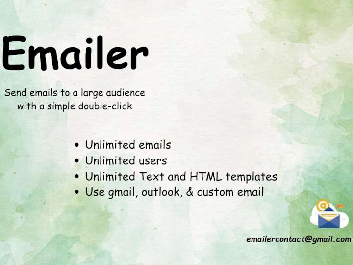 Cover image for You will get an automated email sender tool.