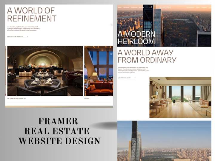 Cover image for Elevating Real Estate Experience - Framer Website Design