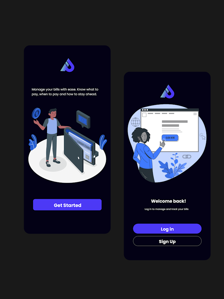 Cover image for PayTracker Bill Management App Design