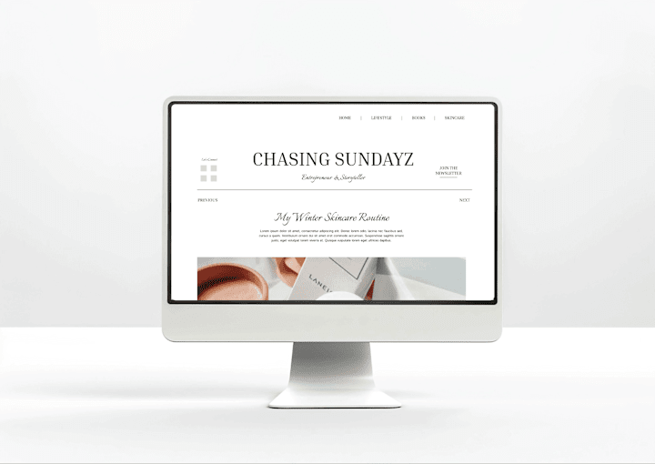 Cover image for Chasing Sundays Website Blog Design
