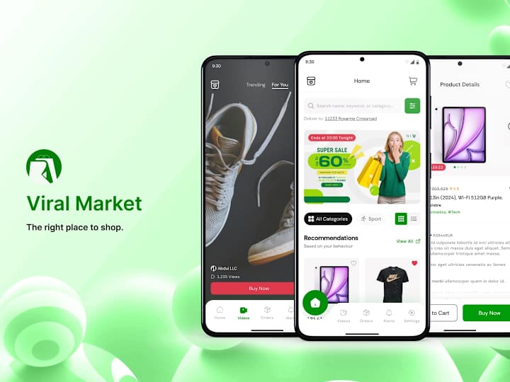 Cover image for Viral Market eCommerce App Design