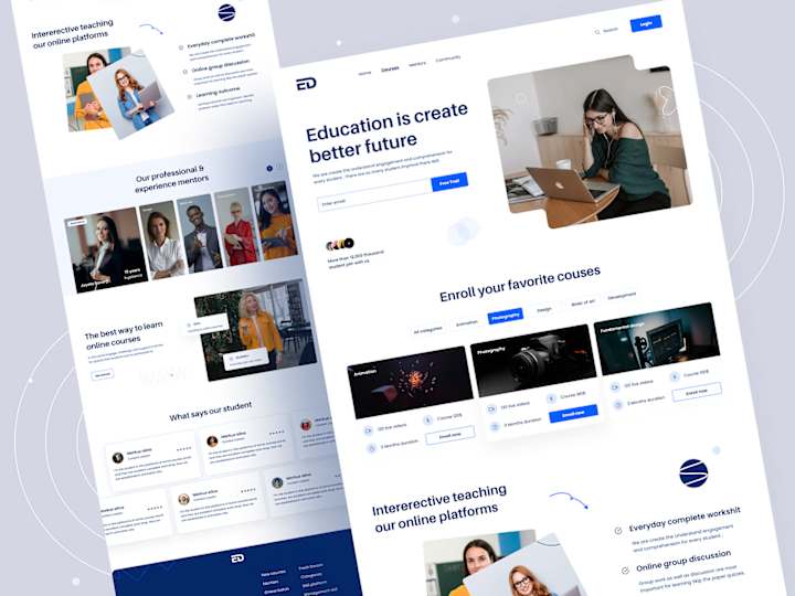 Cover image for Online Education Website / Landing Page