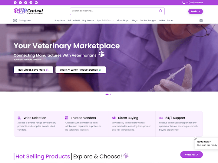 Cover image for DVM Central - Multi-Vendor Marketplace for Medical Instruments