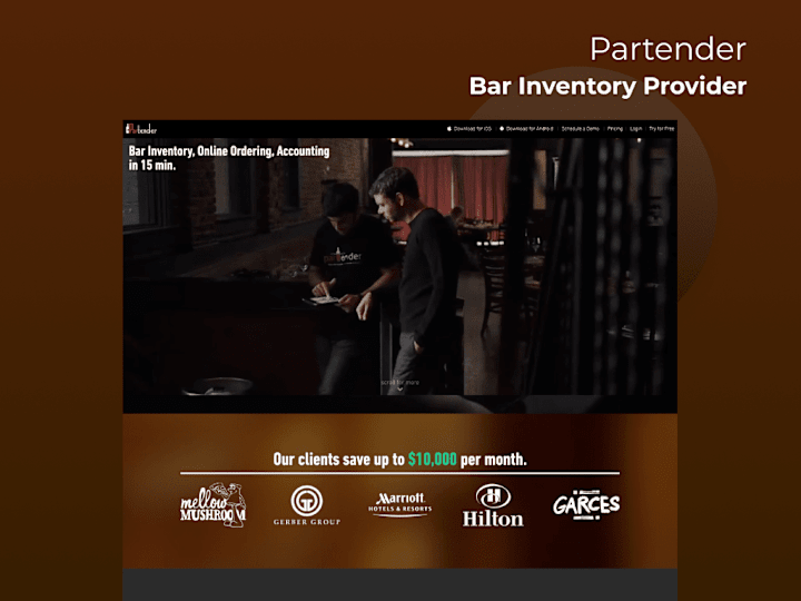 Cover image for Partender - Bar Inventory, Online Ordering