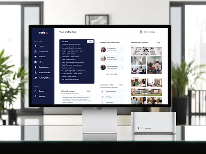 Cover image for  Doris School - UX/UI design, branding 