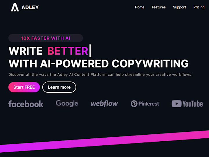 Cover image for Adley.ai AI powered copywriter