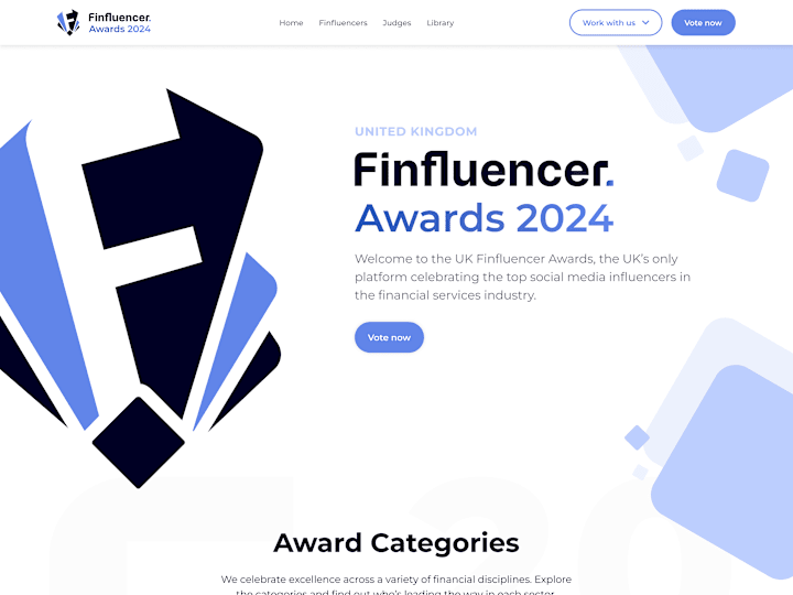 Cover image for Finfluencer Awards | Branding, Website Design & Development