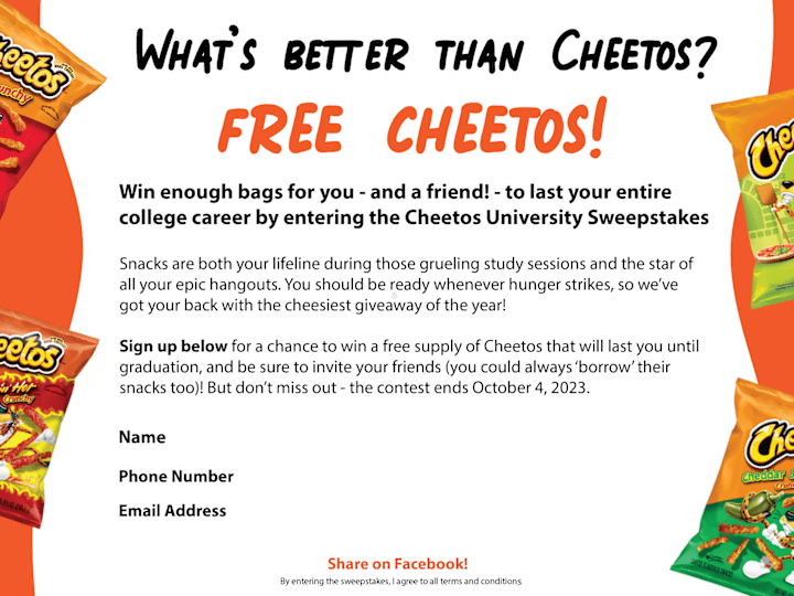 Cover image for Cheetos Web Page - Spec 