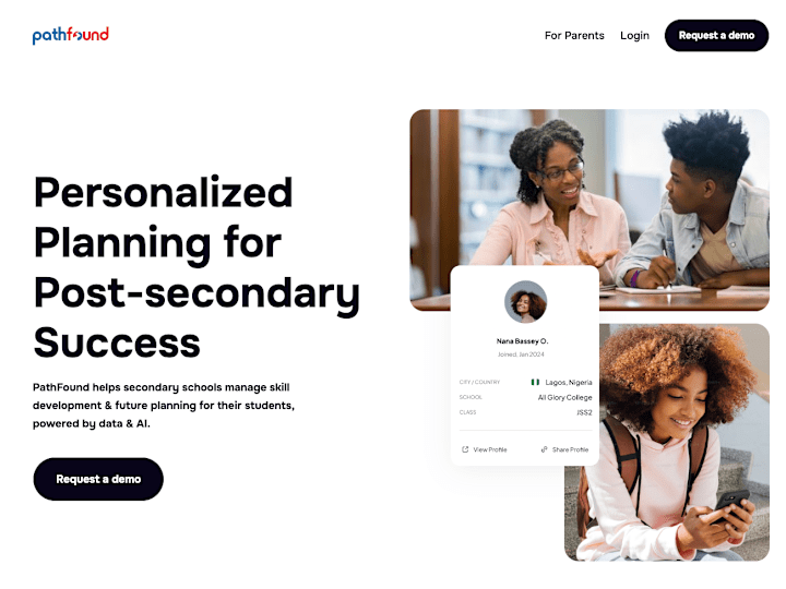 Cover image for Pathfound – Student Career Planning Platform