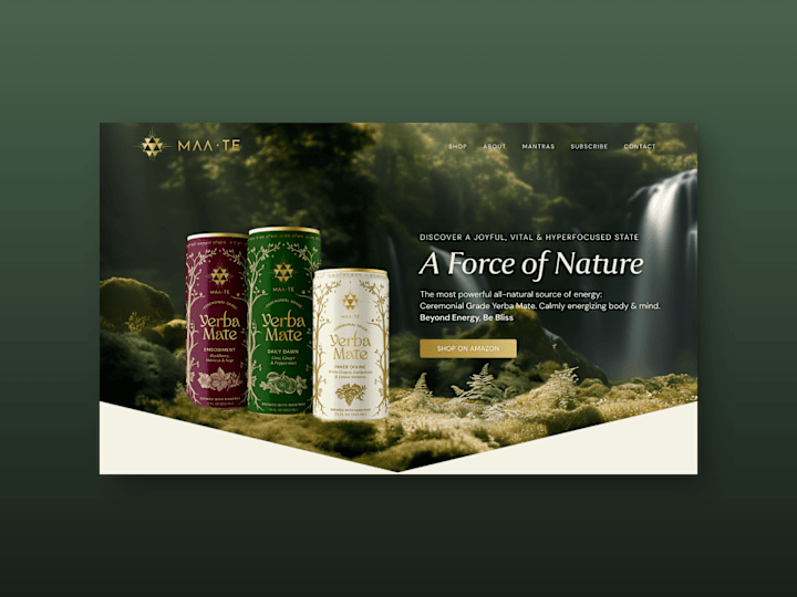 Cover image for Maate Yerba Mate Drink: Shopify Design