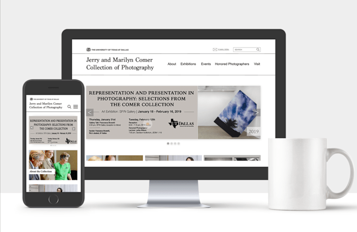 Cover image for Comer Photography Collection at UTDallas Website Redesign