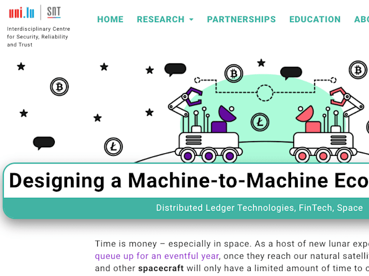 Cover image for Designing a Machine-to-Machine Economy in Space – Annual Report…