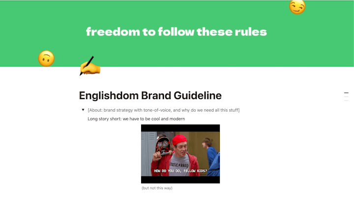 Cover image for A Brand Guideline for English studying online school