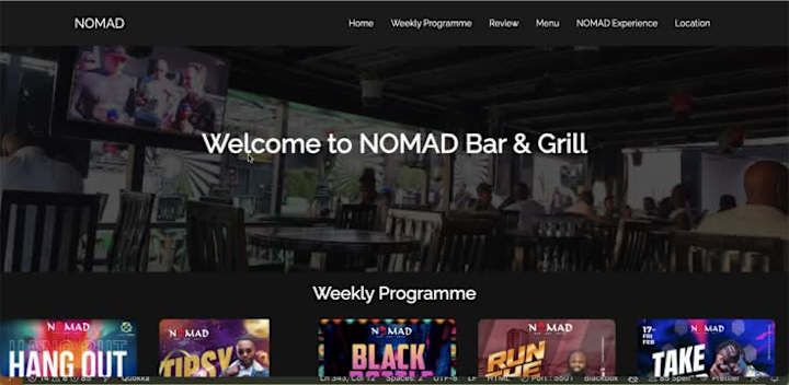 Cover image for NOMAD Bar & Lounge website