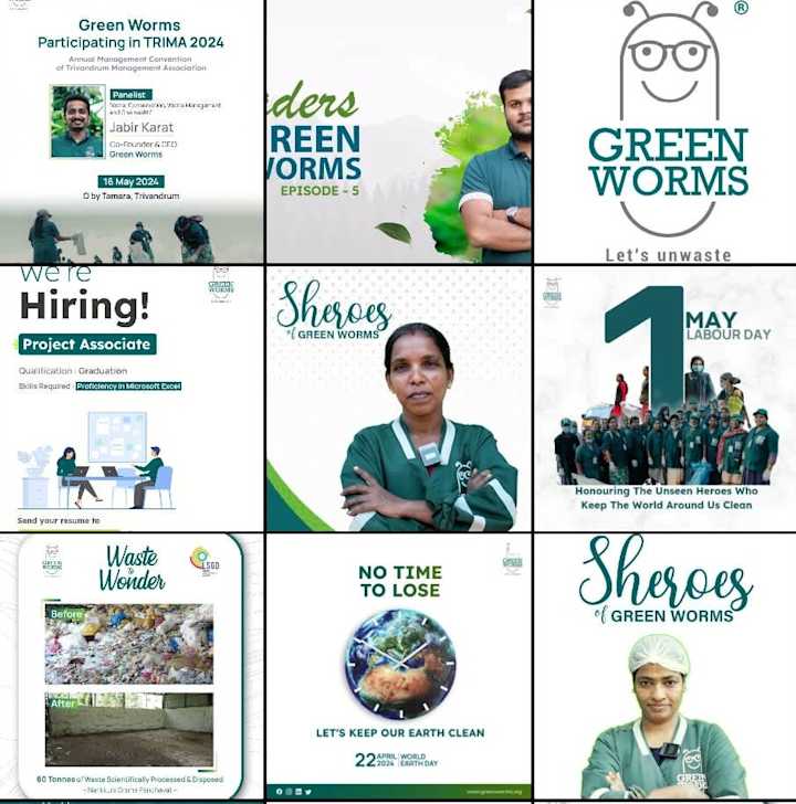 Cover image for Social Media Management for Green Worms Pvt Ltd, India