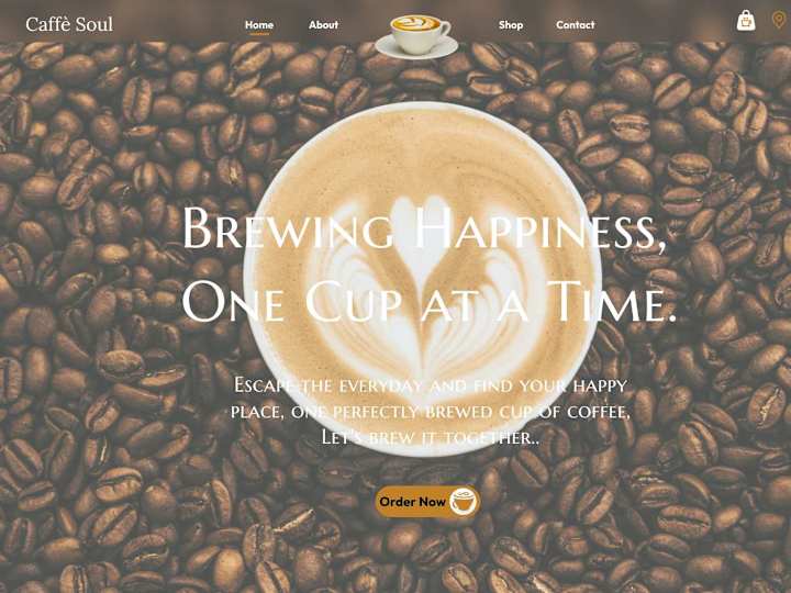 Cover image for Caffe Soul || Coffee shop landing page design