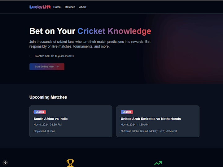 Cover image for Lucky Lift | A Betting Web App using Web Scraping