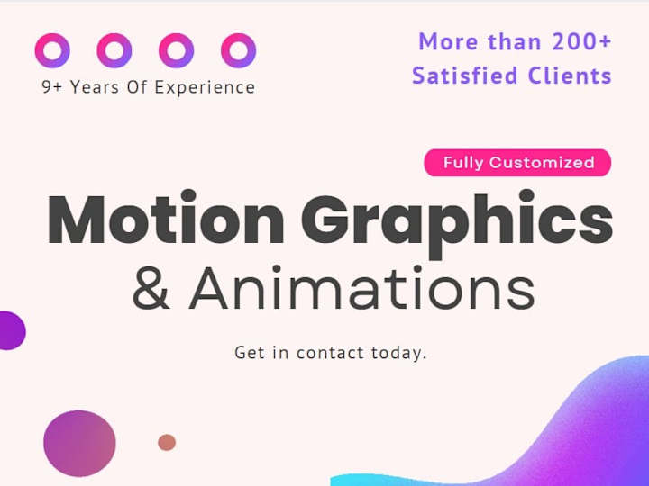 Cover image for Professional Motion Graphics & Animation to Elevate Your Brand