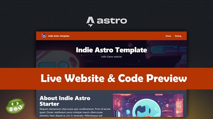 Cover image for Indie Astro 4 Template - Live Preview & Code Preview - YouTube