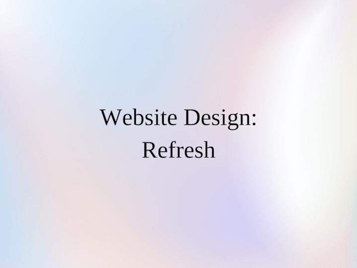 Cover image for Web Design: Refresh