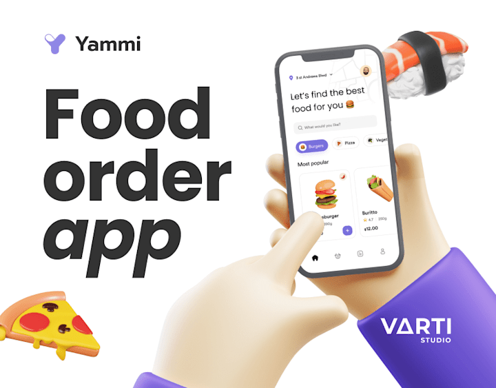 Cover image for Yammi : UX/UI Design | Food Order App Design