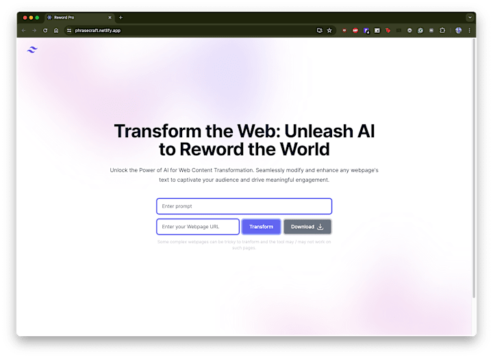 Cover image for PhraseCraft: Revolutionize your web presence with AI-driven cont