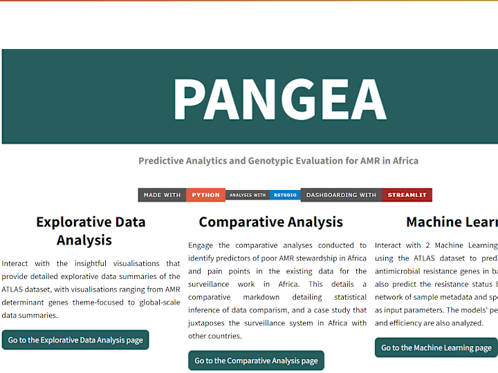 Cover image for Streamlit Multipage app Development - PANGEA