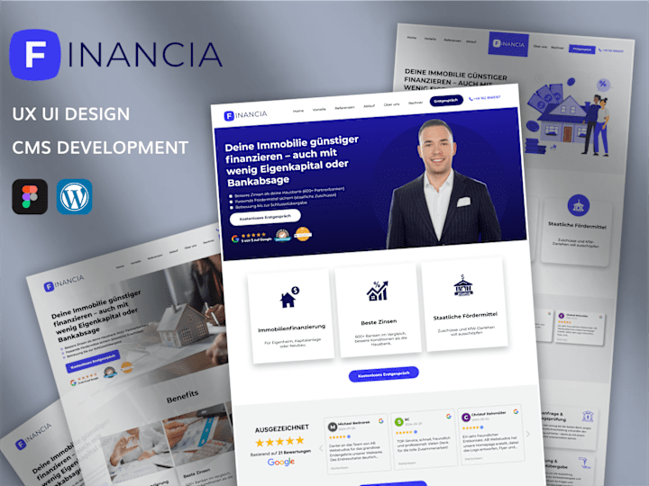 Cover image for Financia Financial Management Firm Website Design