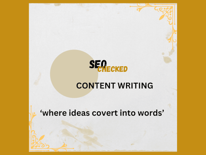 Cover image for SEO CHECKED CONTENT WRITTING