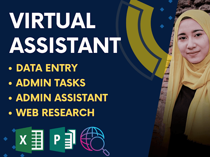 Cover image for  virtual assistant for data entry, admin tasks,real estate tasks