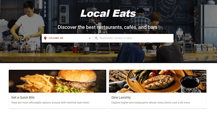 Cover image for Local Eats: Restaurant Finder