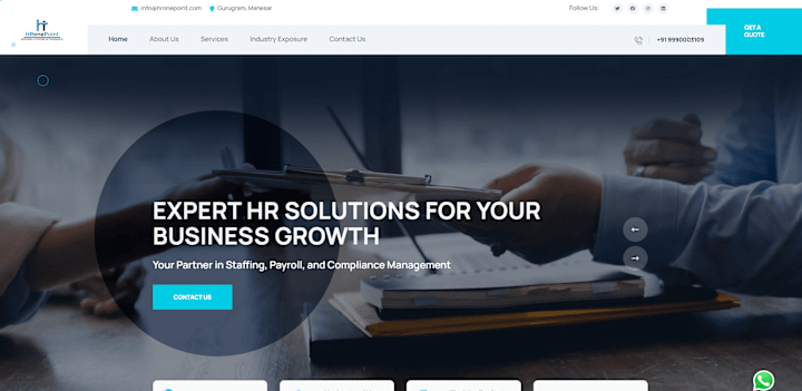 Cover image for Responsive Website for hronepoint agency