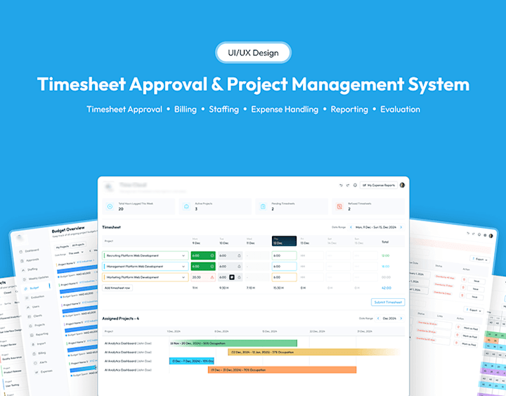 Cover image for Timesheet Approval & Project Management System