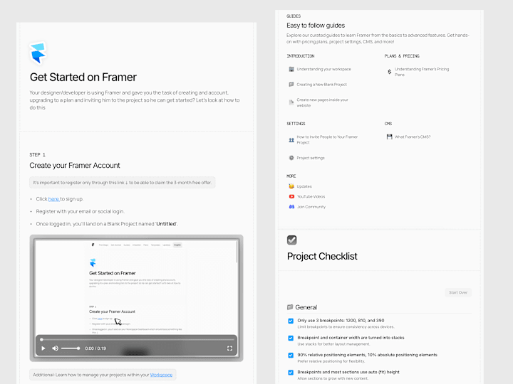 Cover image for GetStarted - Framer Starter Guide