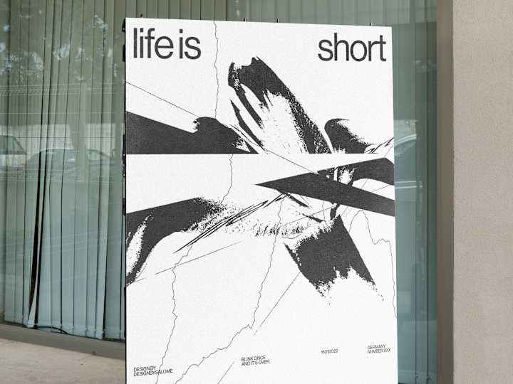 Cover image for Salome Frenzel | graphic design on Instagram: “LIFE IS SHORT 🖤…