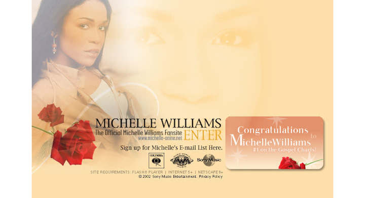 Cover image for Hybrid Flash/HTML Site for Michelle Williams’ Debut Gospel Album
