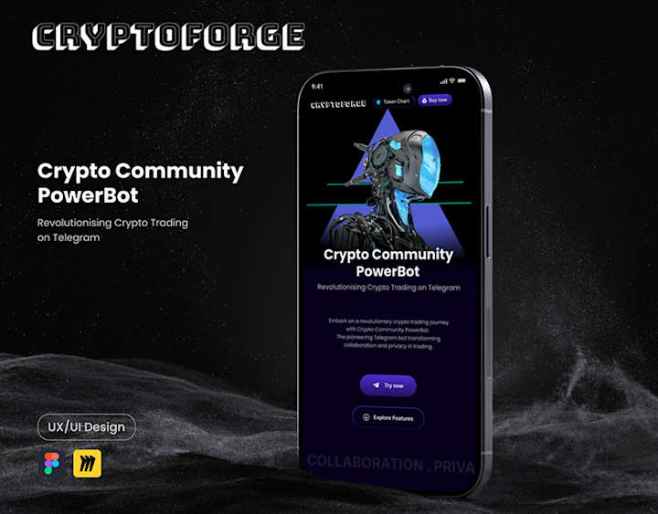 Cover image for CryptoForge- Telegram trading bot :: Behance