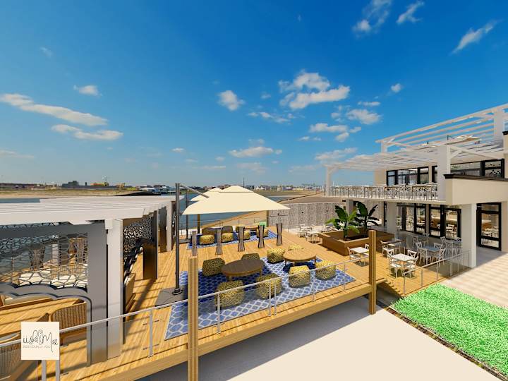 Cover image for Urban Oasis: Restaurant and Apartment Riverside Getaway