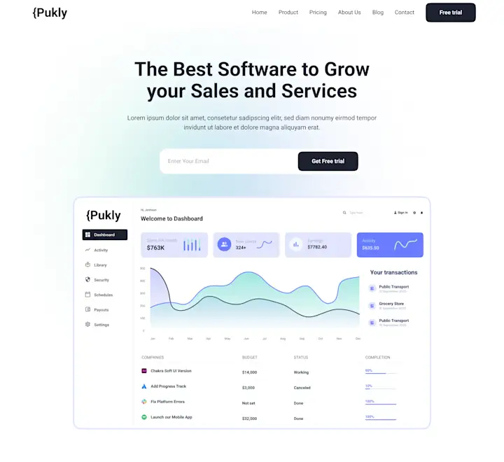 Cover image for Pukly - Full Web Design