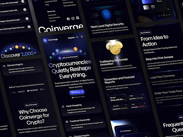 Cover image for Crypto Responsive Landing Page | Mobile App