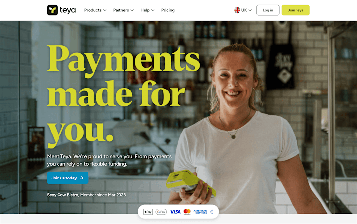 Cover image for Teya Website redesign