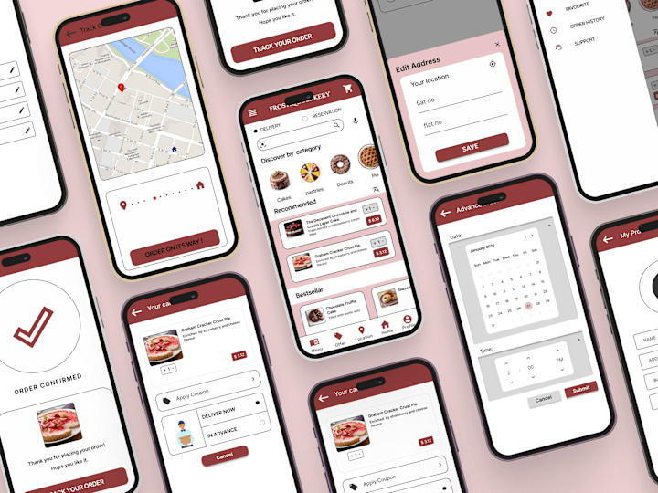 Cover image for Mobile App Design for Frostique Bakery 