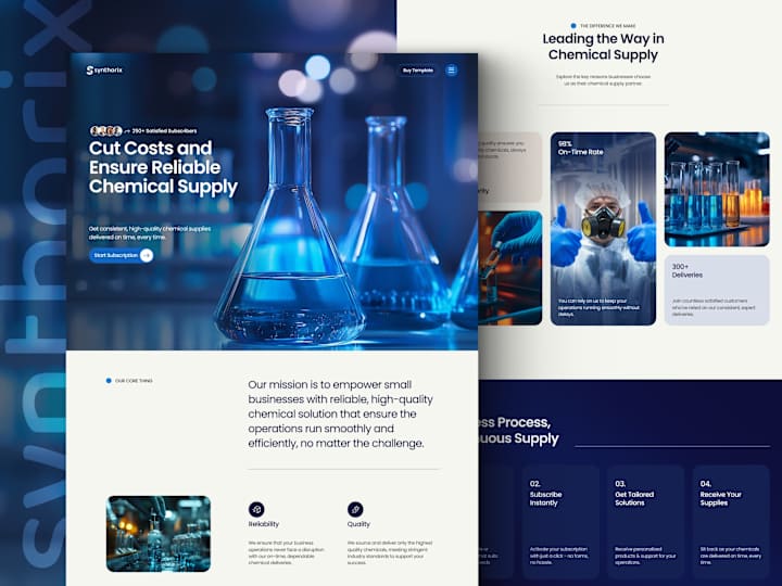 Cover image for Synthorix | Streamlined chemical supply landing page