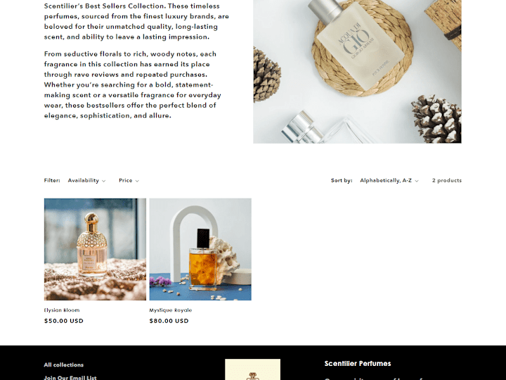 Cover image for Shopify Perfume website design