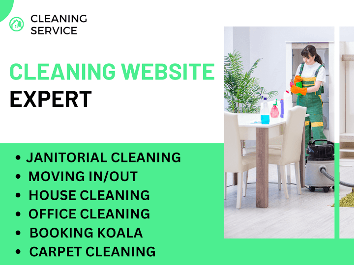 Cover image for Design cleaning website, house, office cleaning website expert