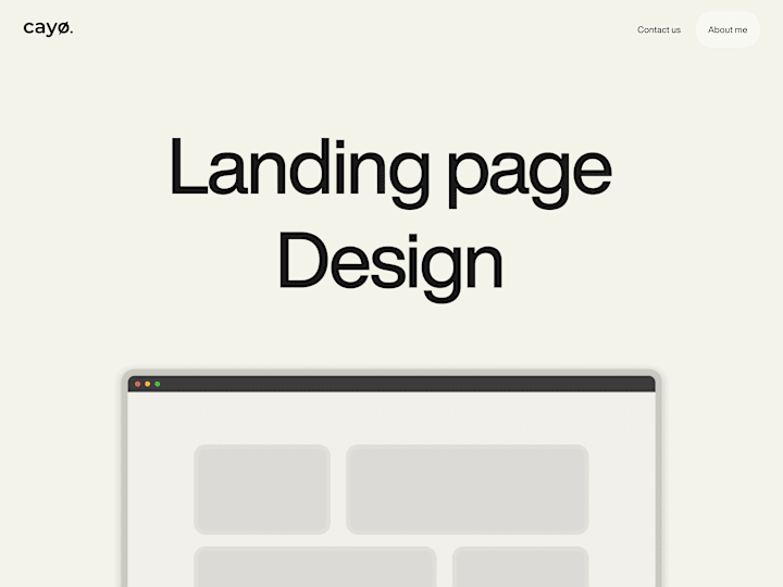 Cover image for Landing Page design
